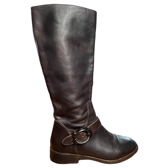 COACH Women’s BRYN Leather Riding Boot Size 7.5 Brown Equestrian Neutral - Picture 3 of 16